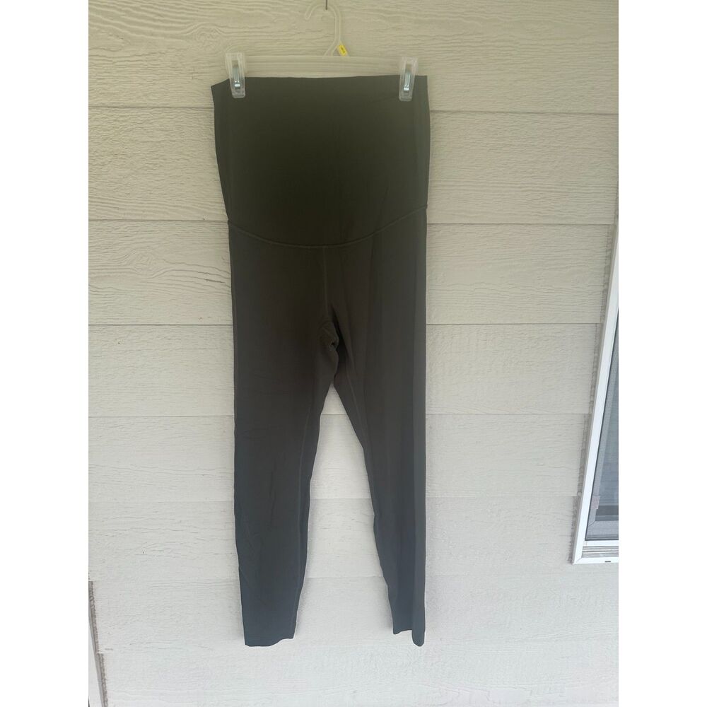 CRZ YOGA Butterluxe Over the Belly Maternity Leggings Dark Olive - Size M